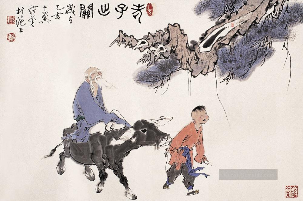 Fangzeng Corydon und Großvater Kunst Chinesische Ölgemälde